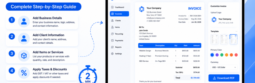 How to Create a Professional Invoice in Minutes (Complete Step-by-Step Guide)