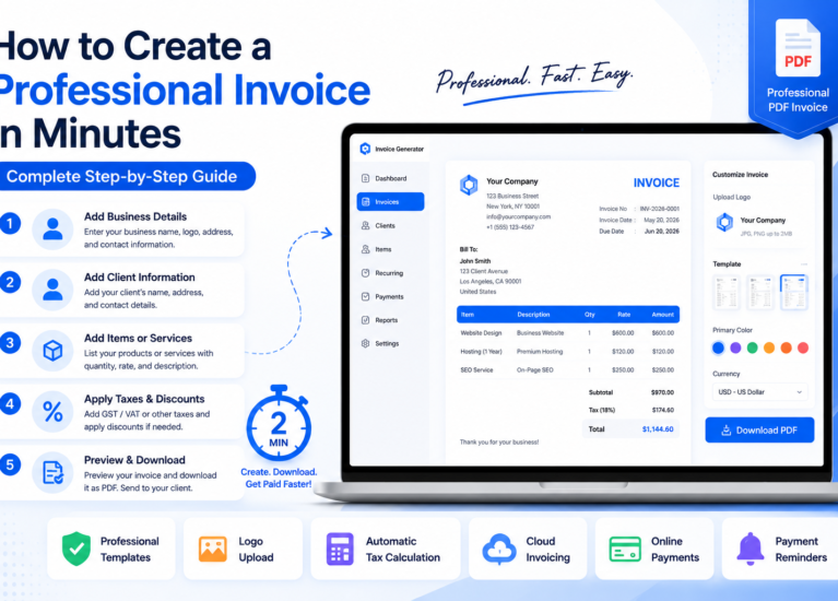 How to Create a Professional Invoice in Minutes (Complete Step-by-Step Guide)