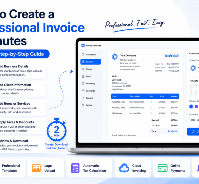 How to Create a Professional Invoice in Minutes (Complete Step-by-Step Guide)