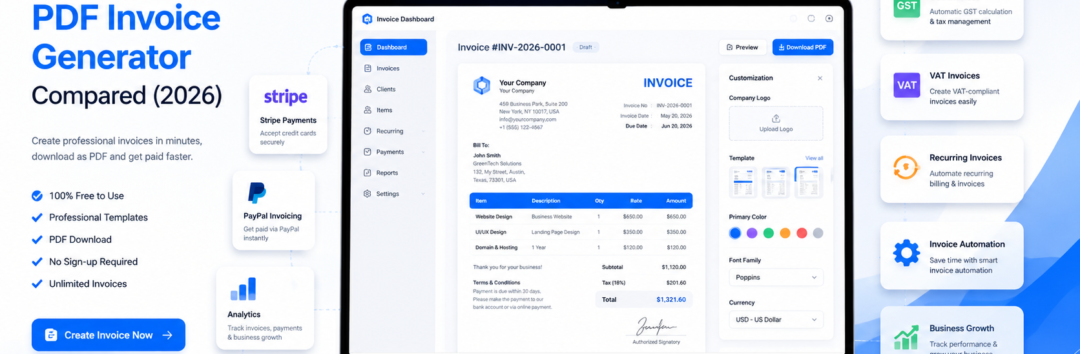 Best Free PDF Invoice Generator Compared (2026)