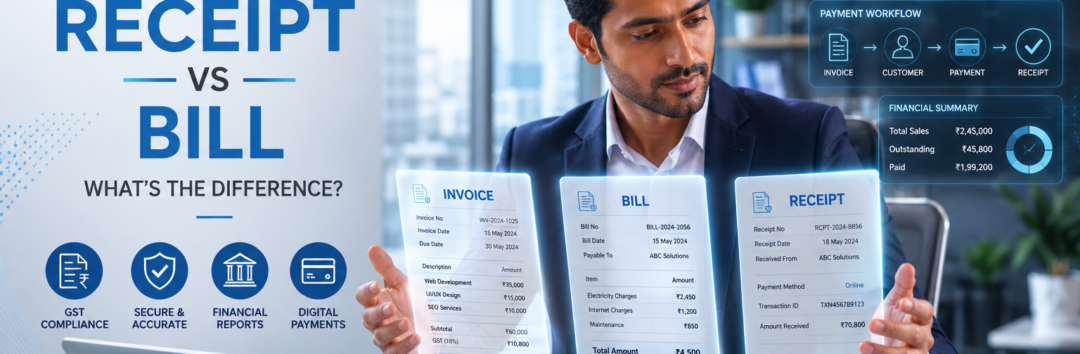 Invoice vs Receipt vs Bill: What's the Difference