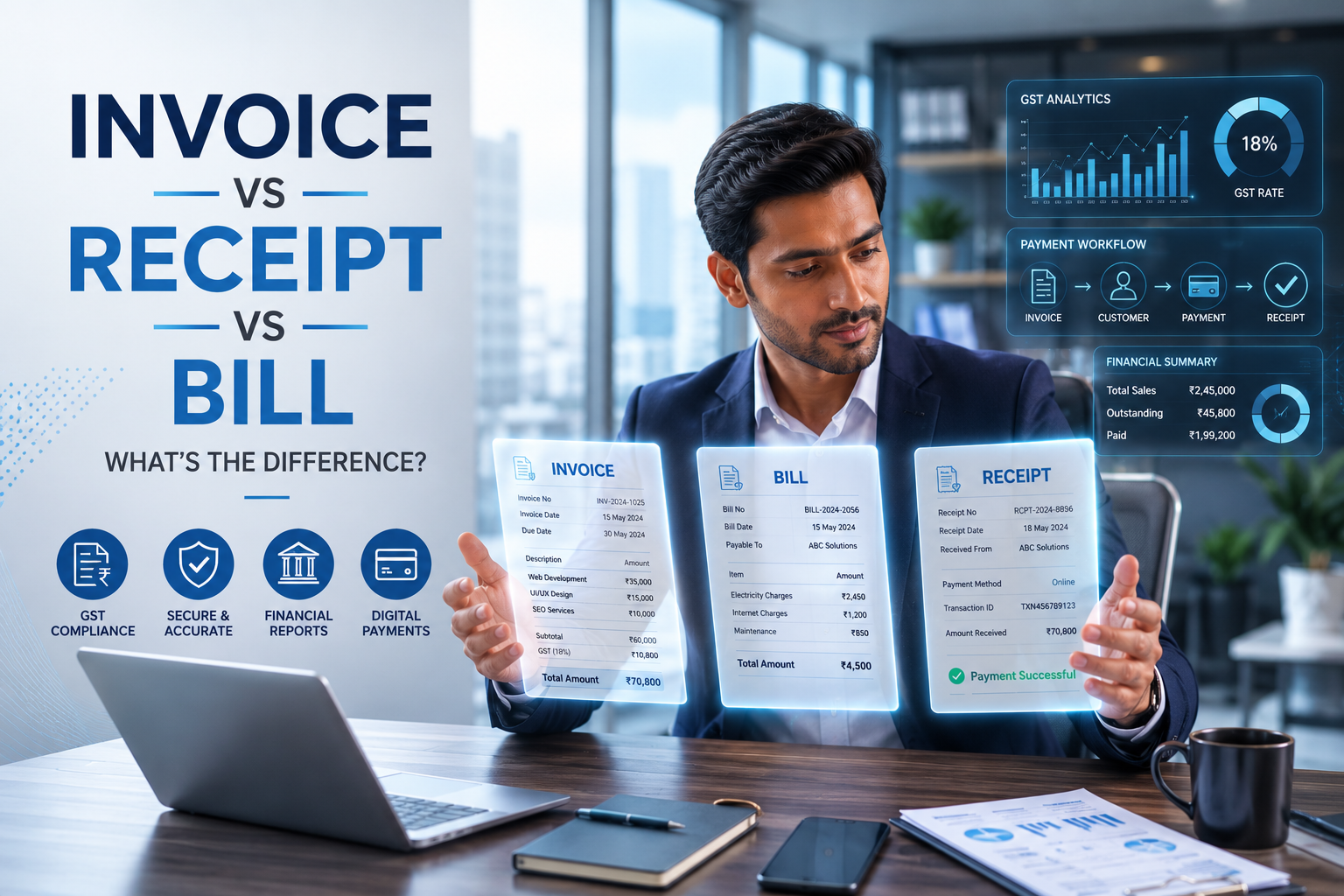 Invoice vs Receipt vs Bill: What's the Difference