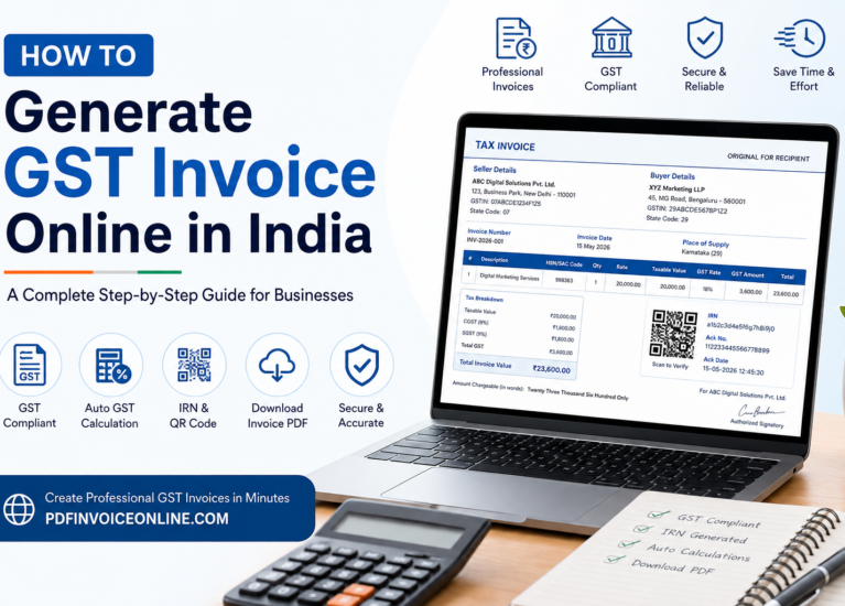 How to Generate GST Invoice Online in India