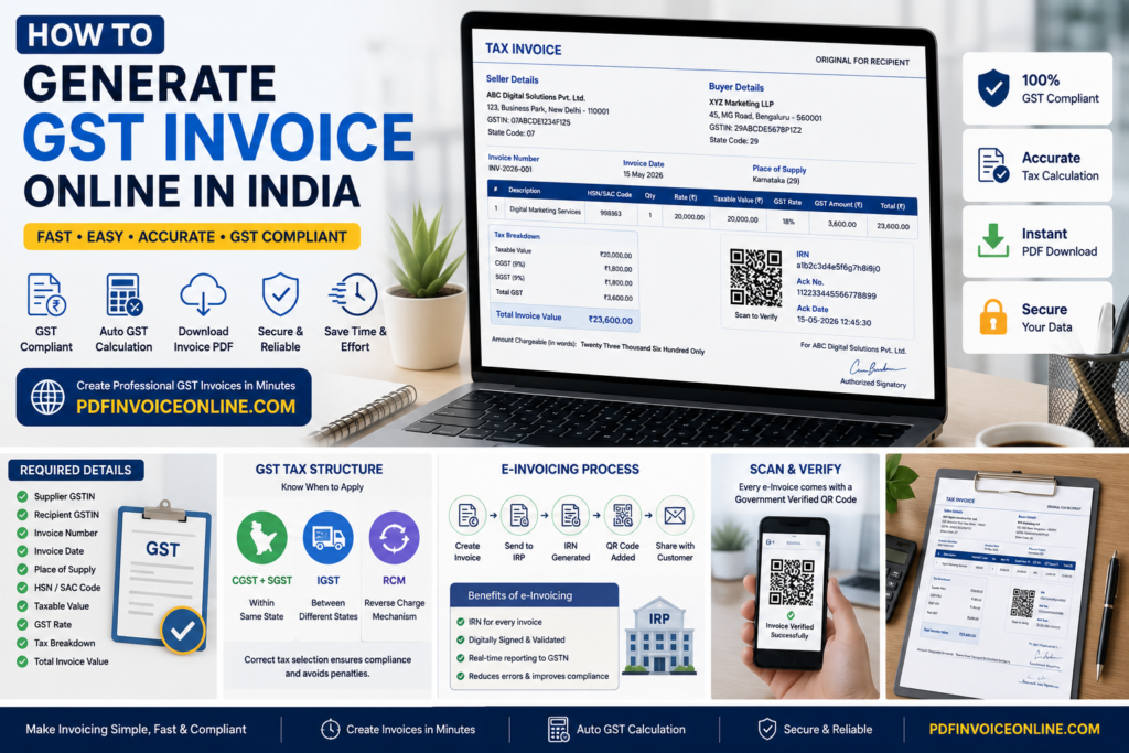 How to Generate GST Invoice Online in India